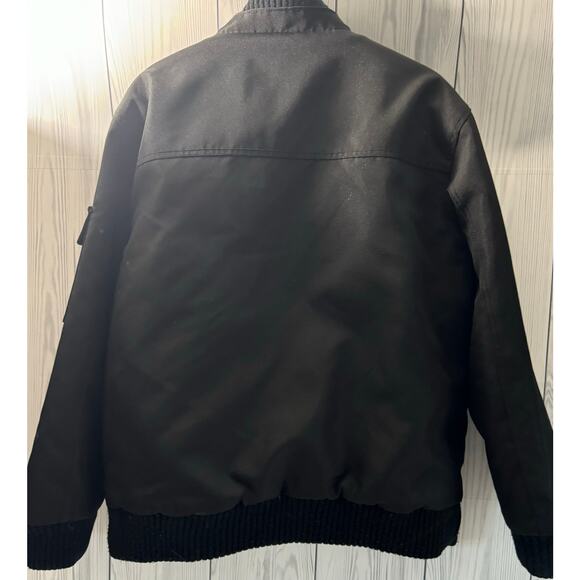 Old Navy Vintage Y2K Utility Jacket Thick Mens Large Full Zip Work Black - Picture 2 of 10